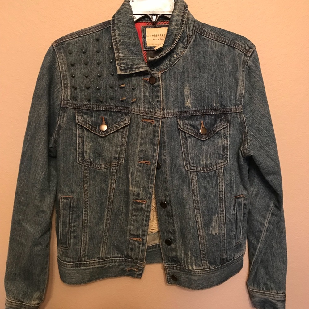 forever 21 distressed jean jacket